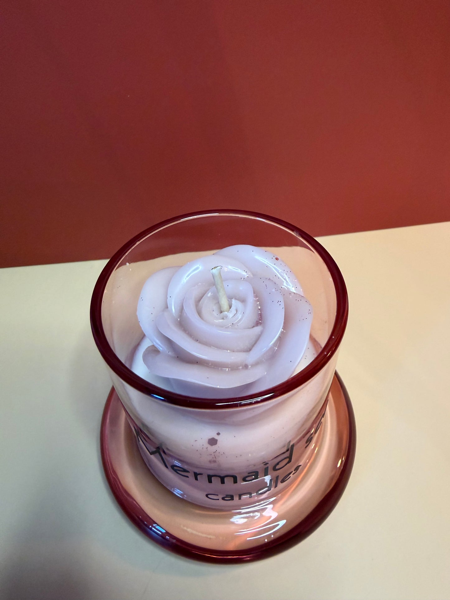 Geurkaars stolpje rose