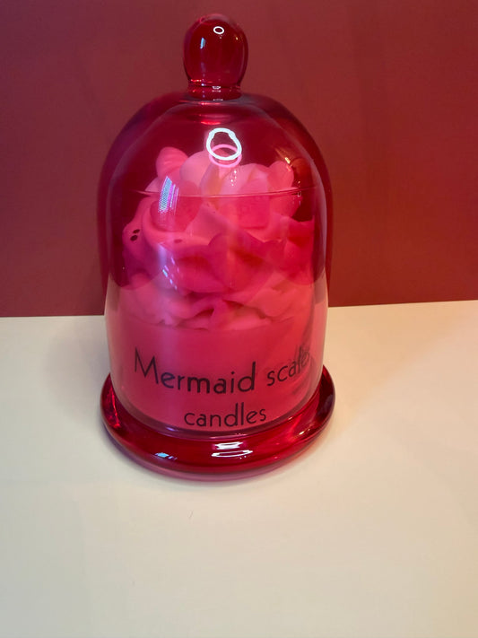 Geurkaars stolp bow & hearts