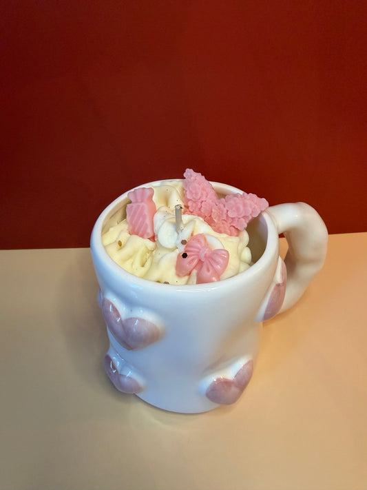 Geurkaars pink hearts