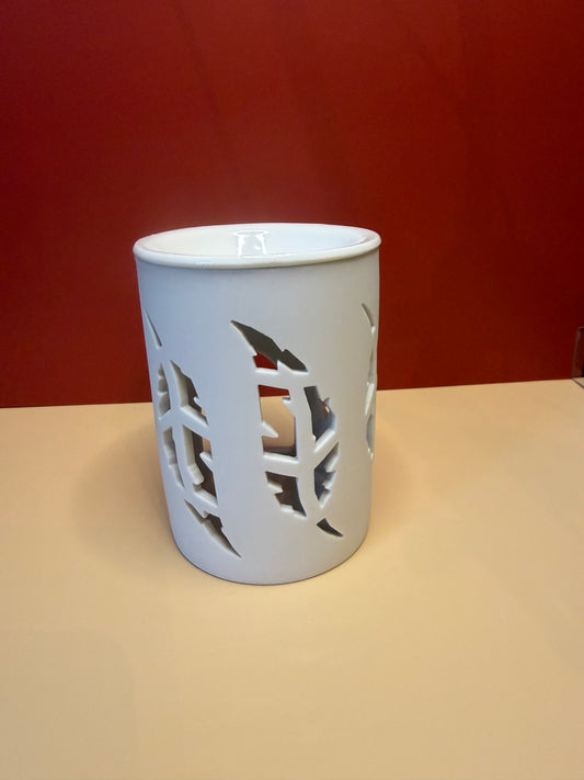 Wax burner White feather